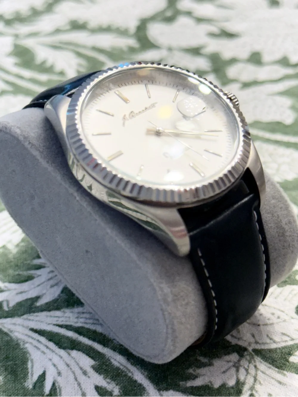J. Bruneau Vecana White Dial Men’s Dress Watch